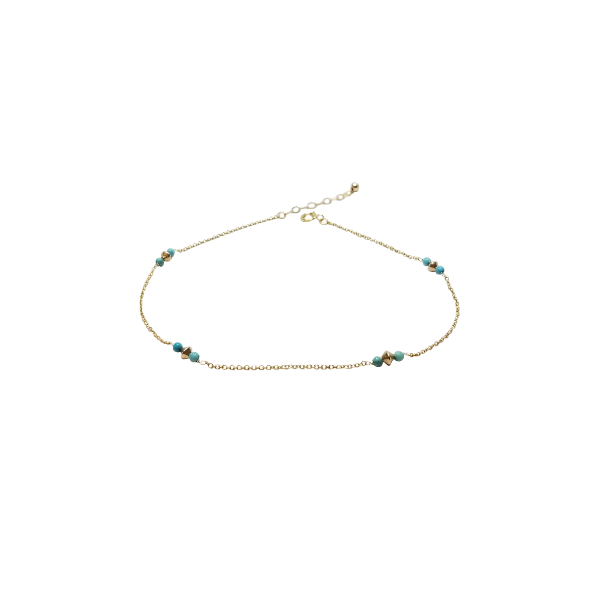 Turquoise Beaded Anklet